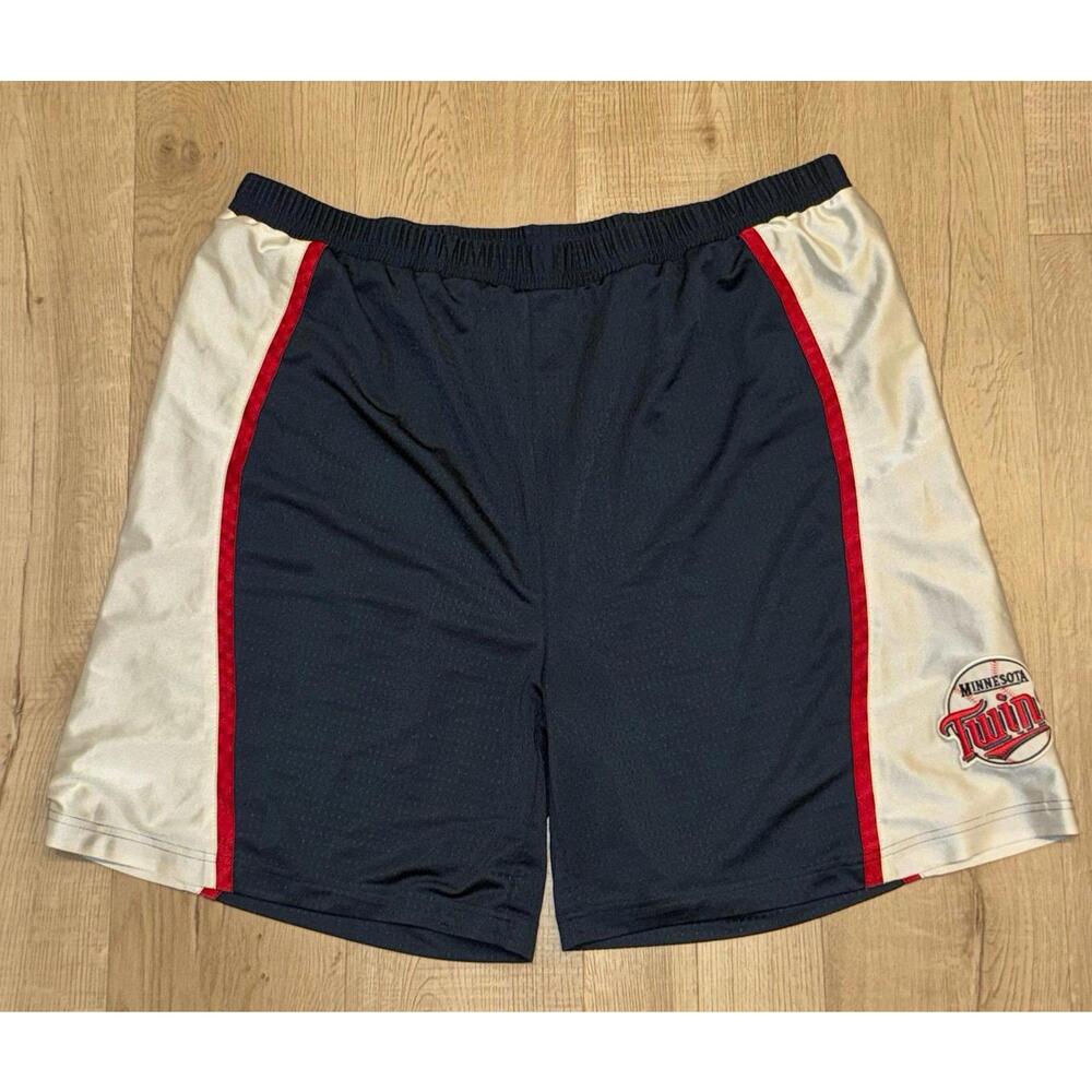 MLB Minnesota Twins Shiny Dazzle Athletic Shorts Mens 2XL Vintage Y2K 90s
